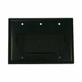 Cmple Wall Plate- 3-Gang Recessed Low Voltage Cable- Black 519-N
